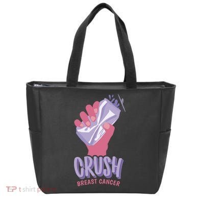 Crush Breast Cancer Can Tote Bag