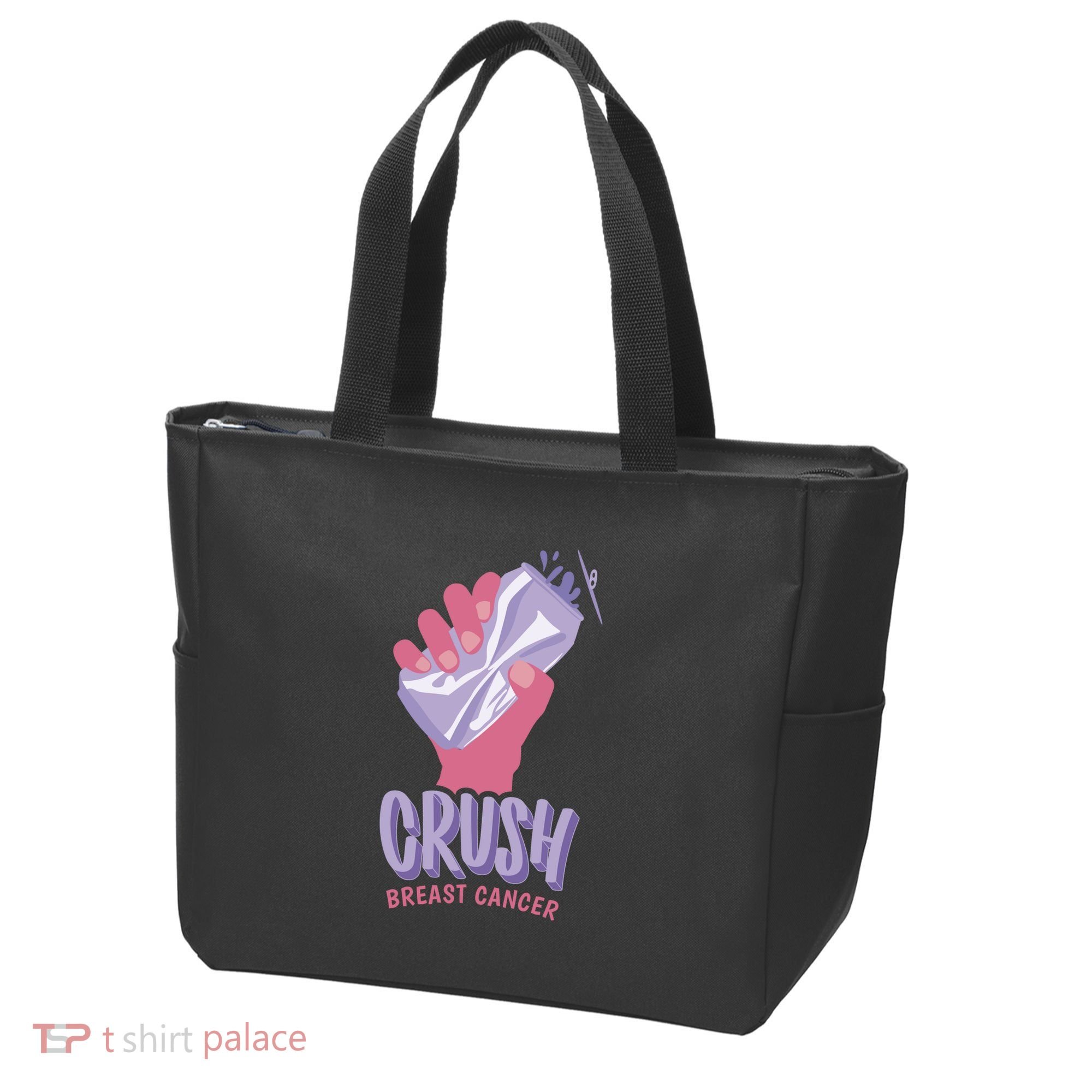 Crush Breast Cancer Can Tote Bag
