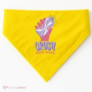 Crush Breast Cancer Can USA-Made Doggie Bandana