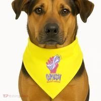 Crush Breast Cancer Can USA-Made Doggie Bandana thumb 1