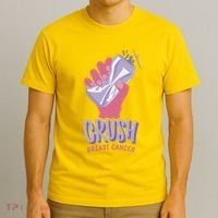 Crush Breast Cancer Can T-Shirt thumb 3