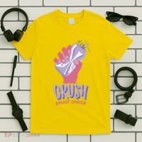 Crush Breast Cancer Can T-Shirt thumb 5