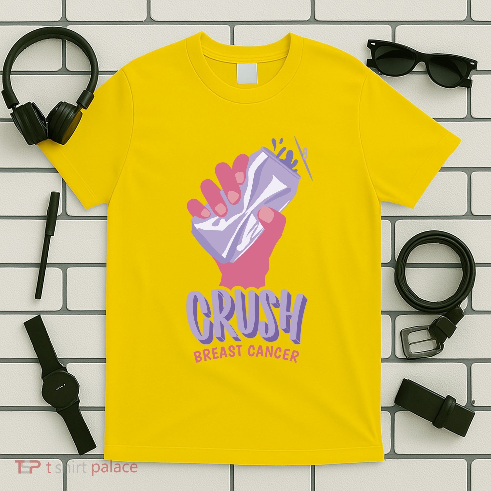 Crush Breast Cancer Can T-Shirt