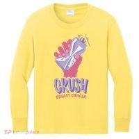 Crush Breast Cancer Can Kids Long Sleeve Shirt thumb 0