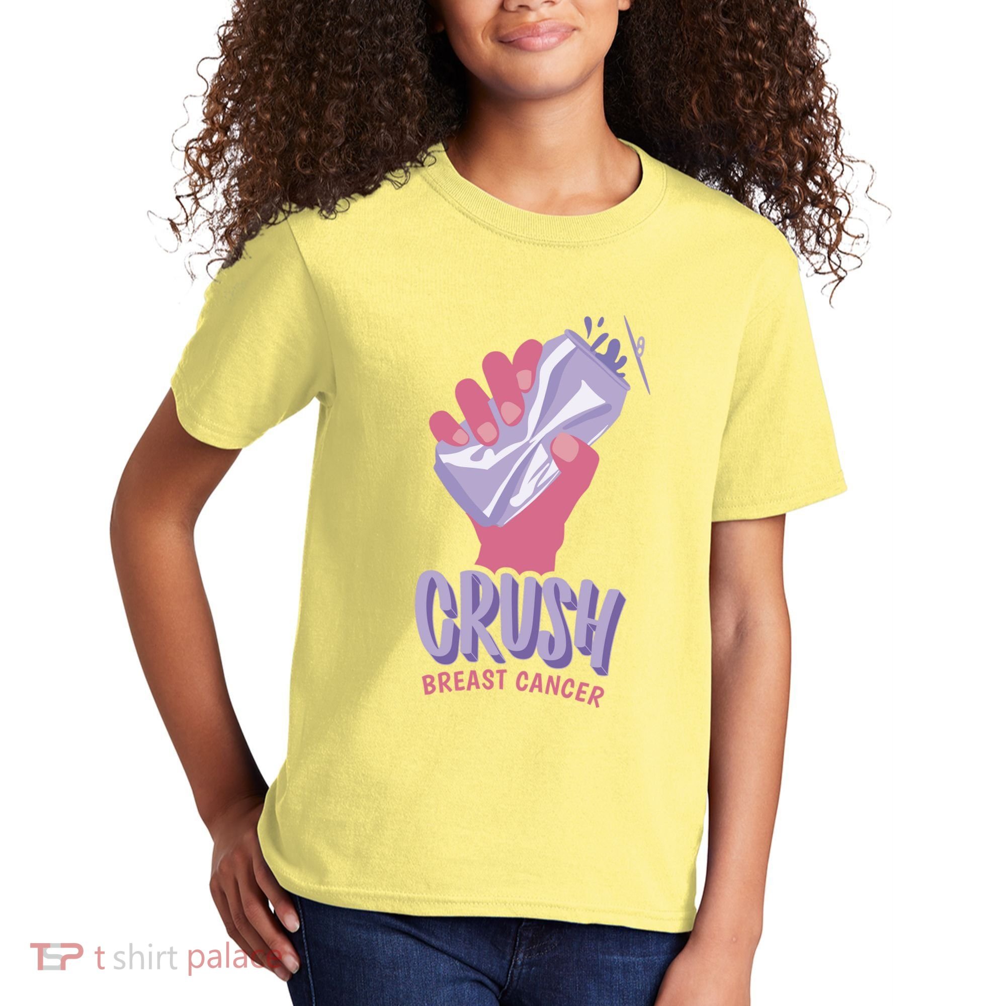Crush Breast Cancer Can Kids T-Shirt