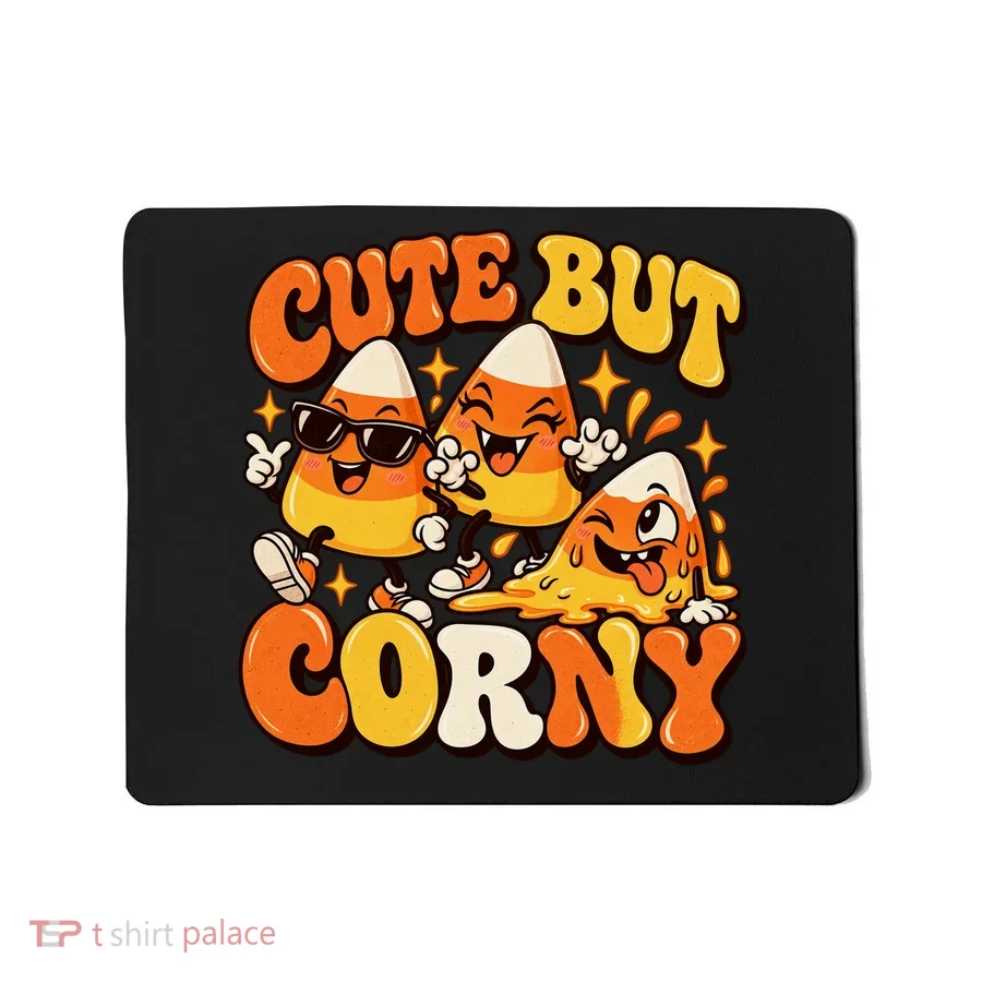 Cute But Corny Candy Corn Halloween Mousepad