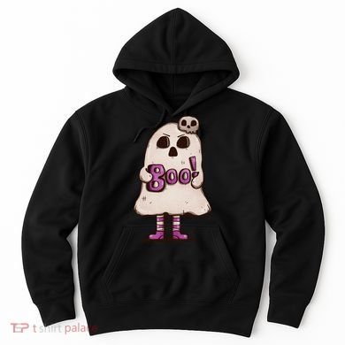 Cute Boo Creepy Scary Skull Skeleton Hoodie