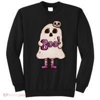 Cute Boo Creepy Scary Skull Skeleton Sweatshirt thumb 0