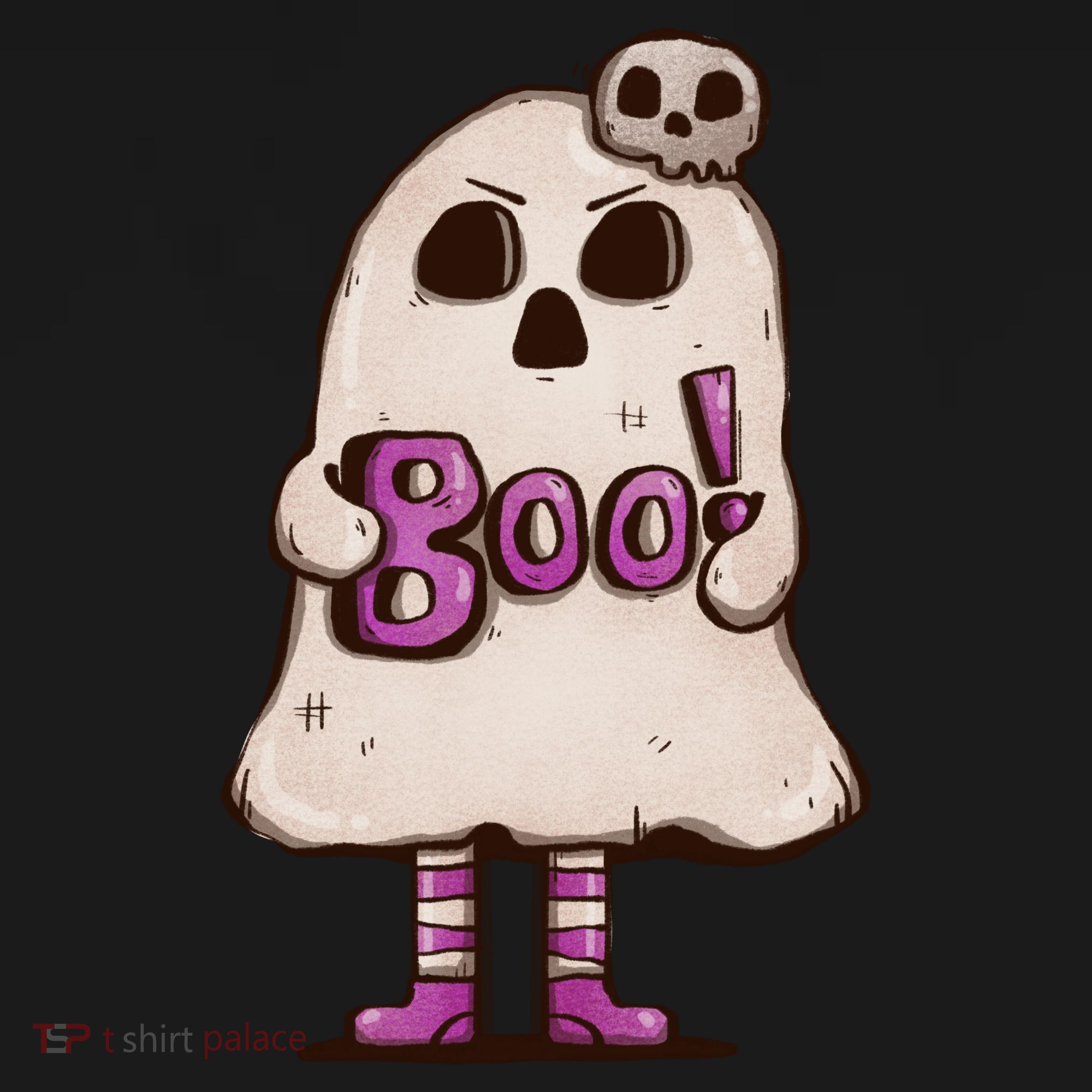 Cute Boo Creepy Scary Skull Skeleton Button
