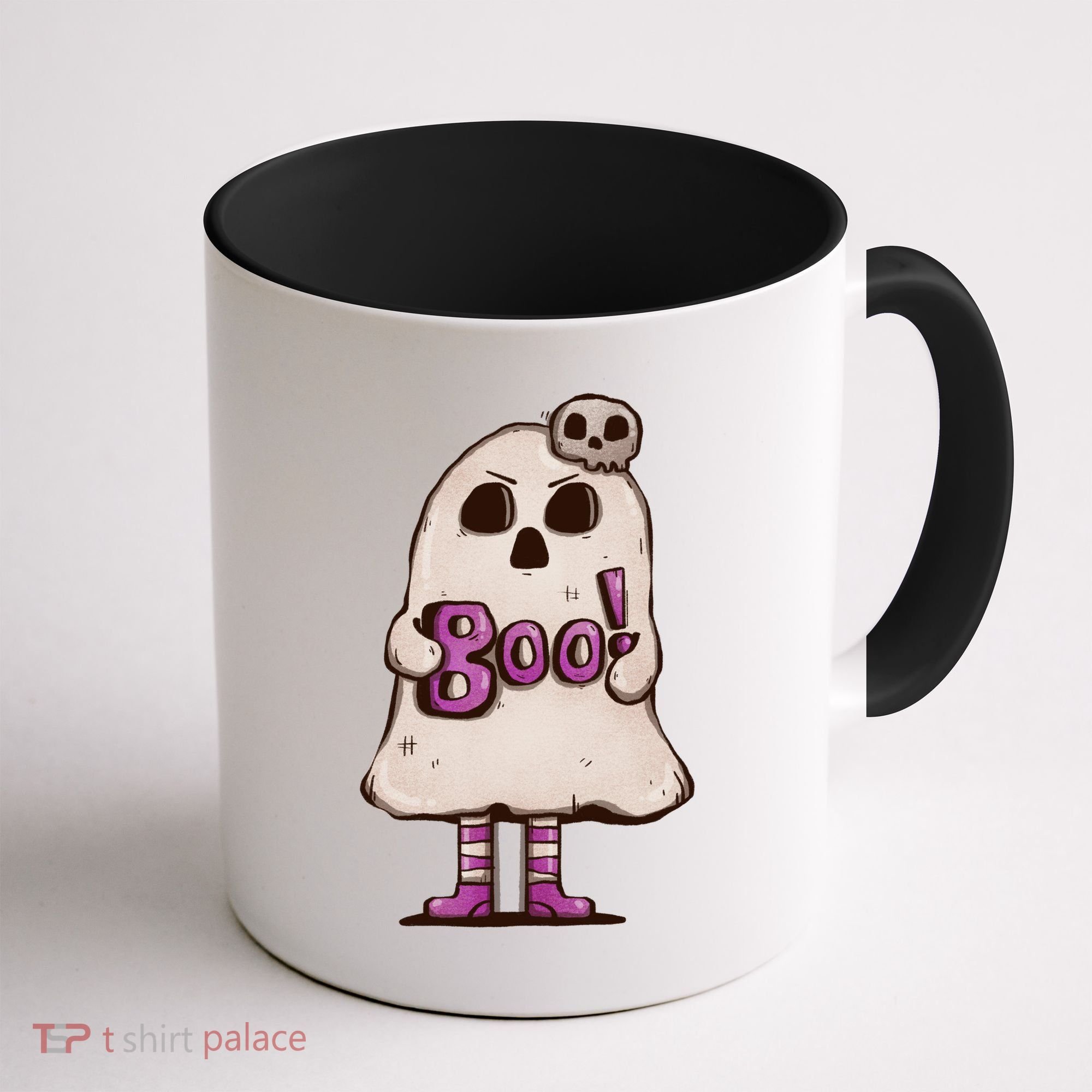 Cute Boo Creepy Scary Skull Skeleton Coffee Mug