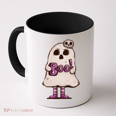 Cute Boo Creepy Scary Skull Skeleton Coffee Mug