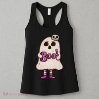 Cute Boo Creepy Scary Skull Skeleton Women's Tank Top thumb 3