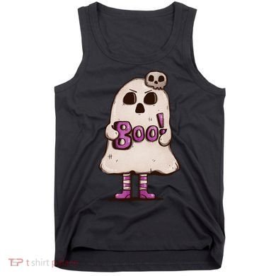 Cute Boo Creepy Scary Skull Skeleton Tank Top
