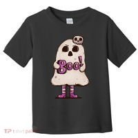Cute Boo Creepy Scary Skull Skeleton Toddler T-Shirt thumb 0