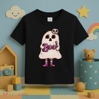 Cute Boo Creepy Scary Skull Skeleton Toddler T-Shirt thumb 3
