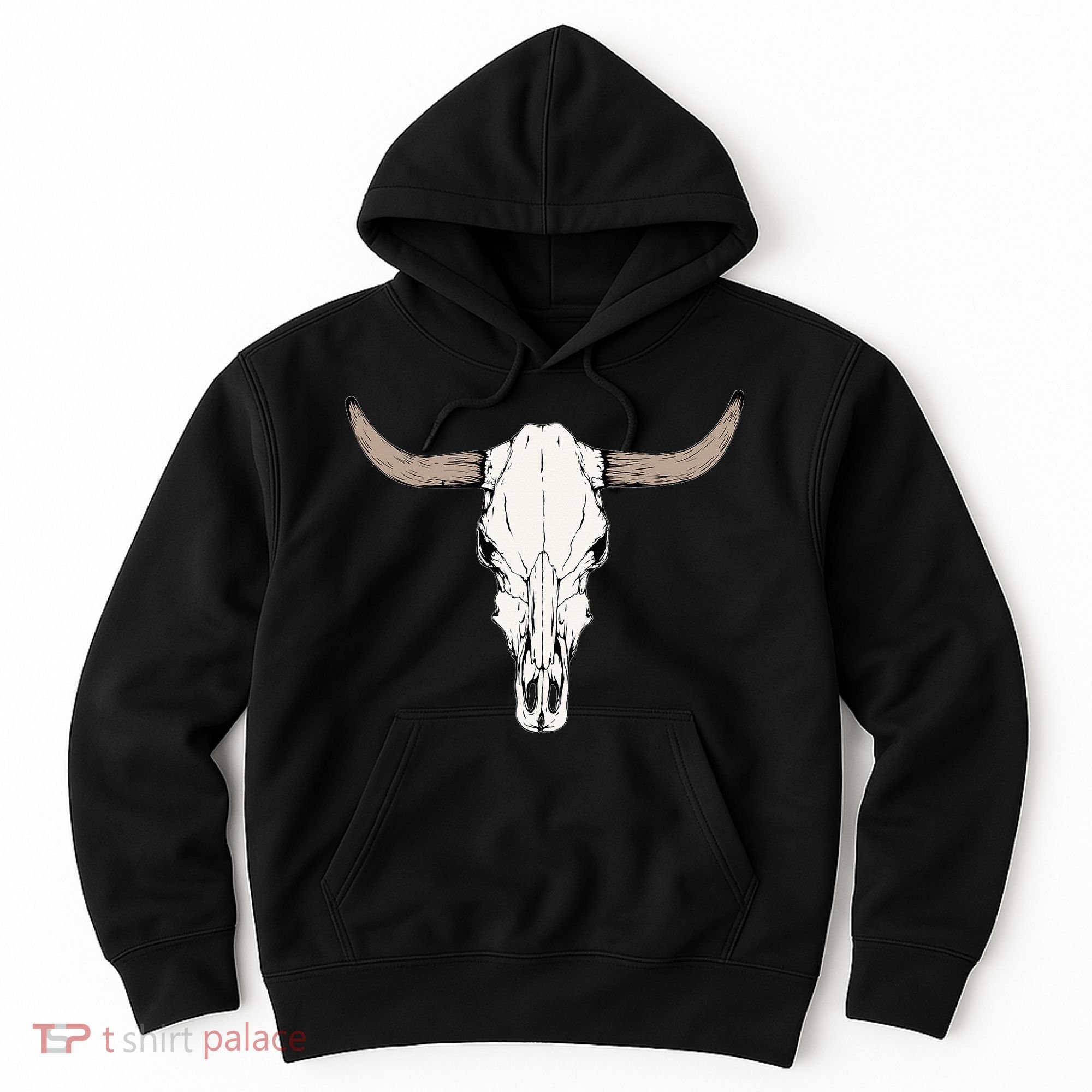 Cow Bull Cattle Skull Head Western Animal Hoodie