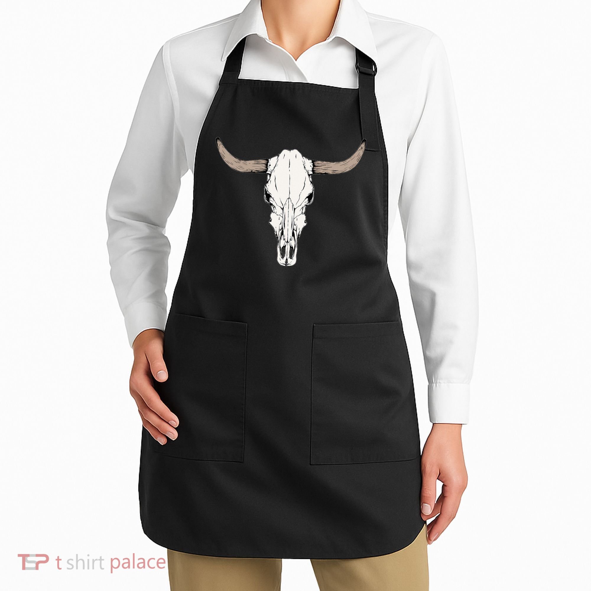 Cow Bull Cattle Skull Head Western Animal Apron