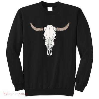 Cow Bull Cattle Skull Head Western Animal Sweatshirt
