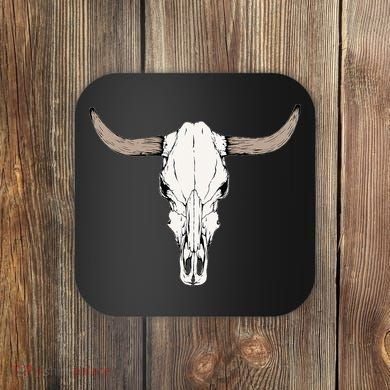 Cow Bull Cattle Skull Head Western Animal Coaster