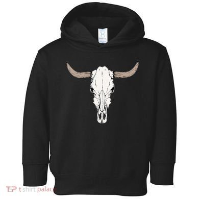 Cow Bull Cattle Skull Head Western Animal Toddler Hoodie