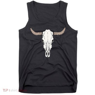 Cow Bull Cattle Skull Head Western Animal Tank Top
