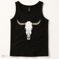 Cow Bull Cattle Skull Head Western Animal Tank Top thumb 2