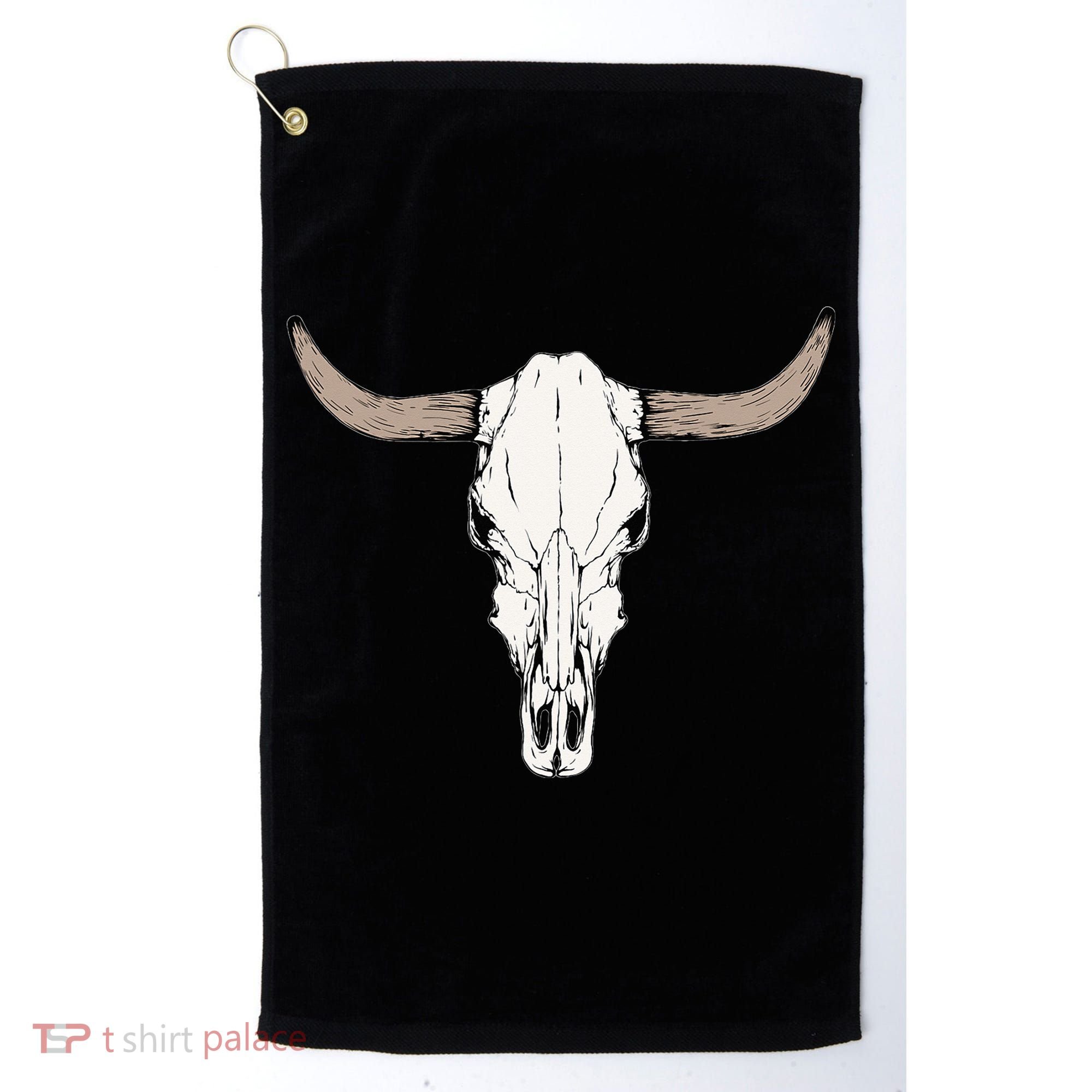 Cow Bull Cattle Skull Head Western Animal Golf Towel