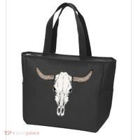 Cow Bull Cattle Skull Head Western Animal Tote Bag thumb 3