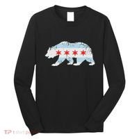 California Bear Chicago Flag Transplant Family Home Long Sleeve Shirt thumb 0