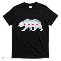 California Bear Chicago Flag Transplant Family Home T-Shirt thumb 0