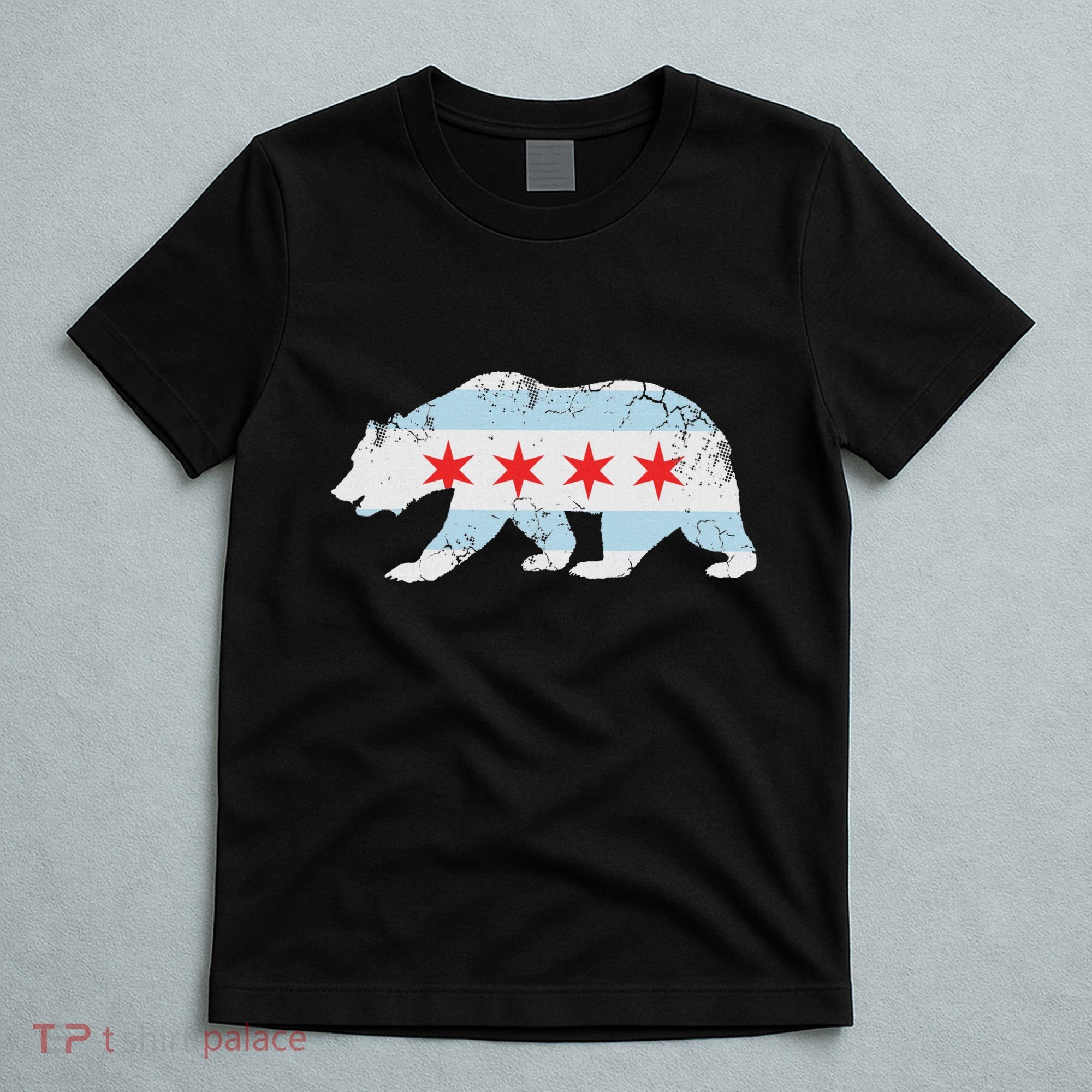 California Bear Chicago Flag Transplant Family Home T-Shirt