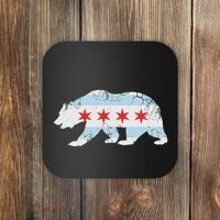 California Bear Chicago Flag Transplant Family Home Coaster thumb 0