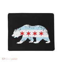 California Bear Chicago Flag Transplant Family Home Mousepad thumb 0