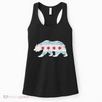 California Bear Chicago Flag Transplant Family Home Women's Tank Top thumb 0