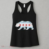 California Bear Chicago Flag Transplant Family Home Women's Tank Top thumb 3