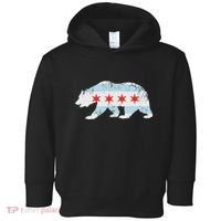California Bear Chicago Flag Transplant Family Home Toddler Hoodie thumb 0