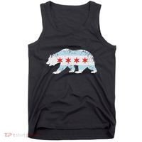 California Bear Chicago Flag Transplant Family Home Tank Top thumb 0