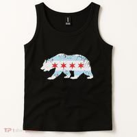 California Bear Chicago Flag Transplant Family Home Tank Top thumb 2