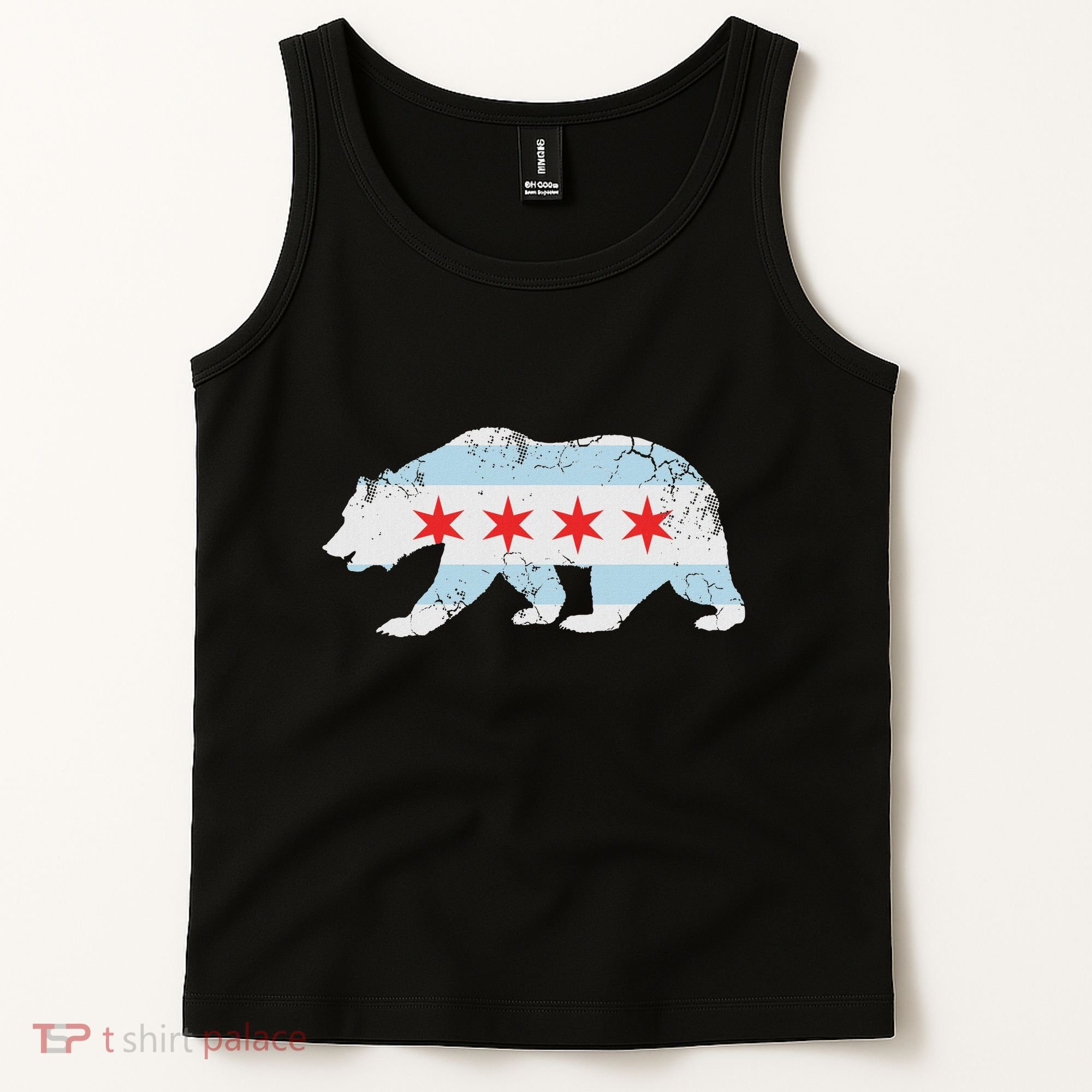 California Bear Chicago Flag Transplant Family Home Tank Top