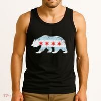California Bear Chicago Flag Transplant Family Home Tank Top thumb 3