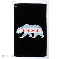 California Bear Chicago Flag Transplant Family Home Golf Towel thumb 0