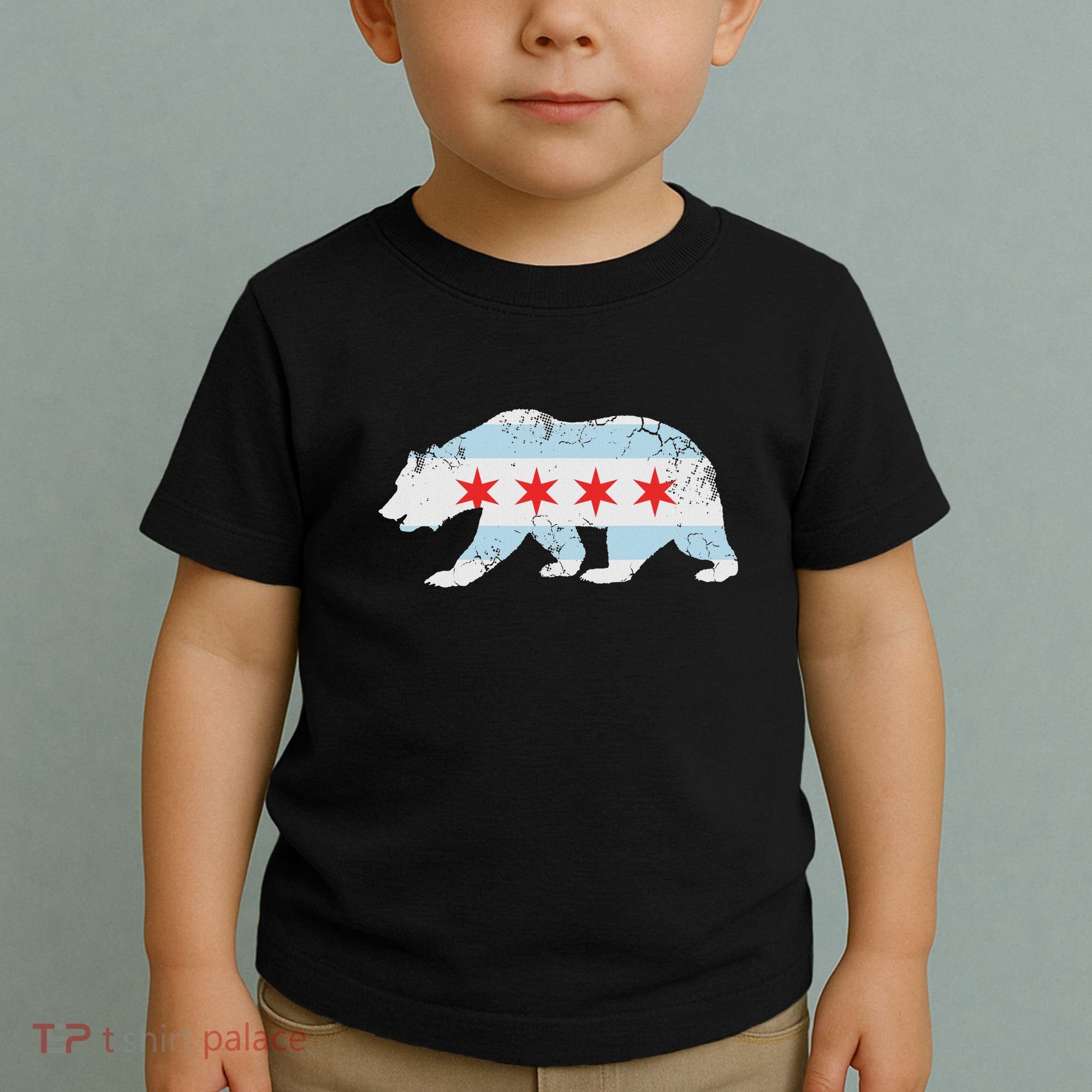 California Bear Chicago Flag Transplant Family Home Toddler T-Shirt