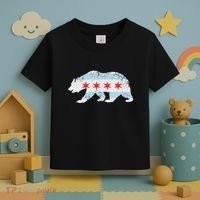 California Bear Chicago Flag Transplant Family Home Toddler T-Shirt thumb 3