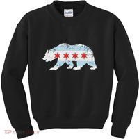California Bear Chicago Flag Transplant Family Home Kids Sweatshirt thumb 0