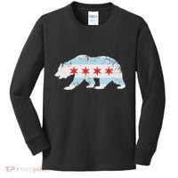 California Bear Chicago Flag Transplant Family Home Kids Long Sleeve Shirt thumb 0