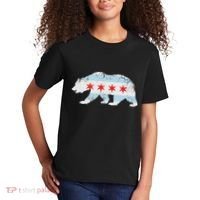 California Bear Chicago Flag Transplant Family Home Kids T-Shirt thumb 2