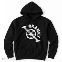 Cranky Bicycle Crank Cool Bike Rider Builder Hoodie thumb 0