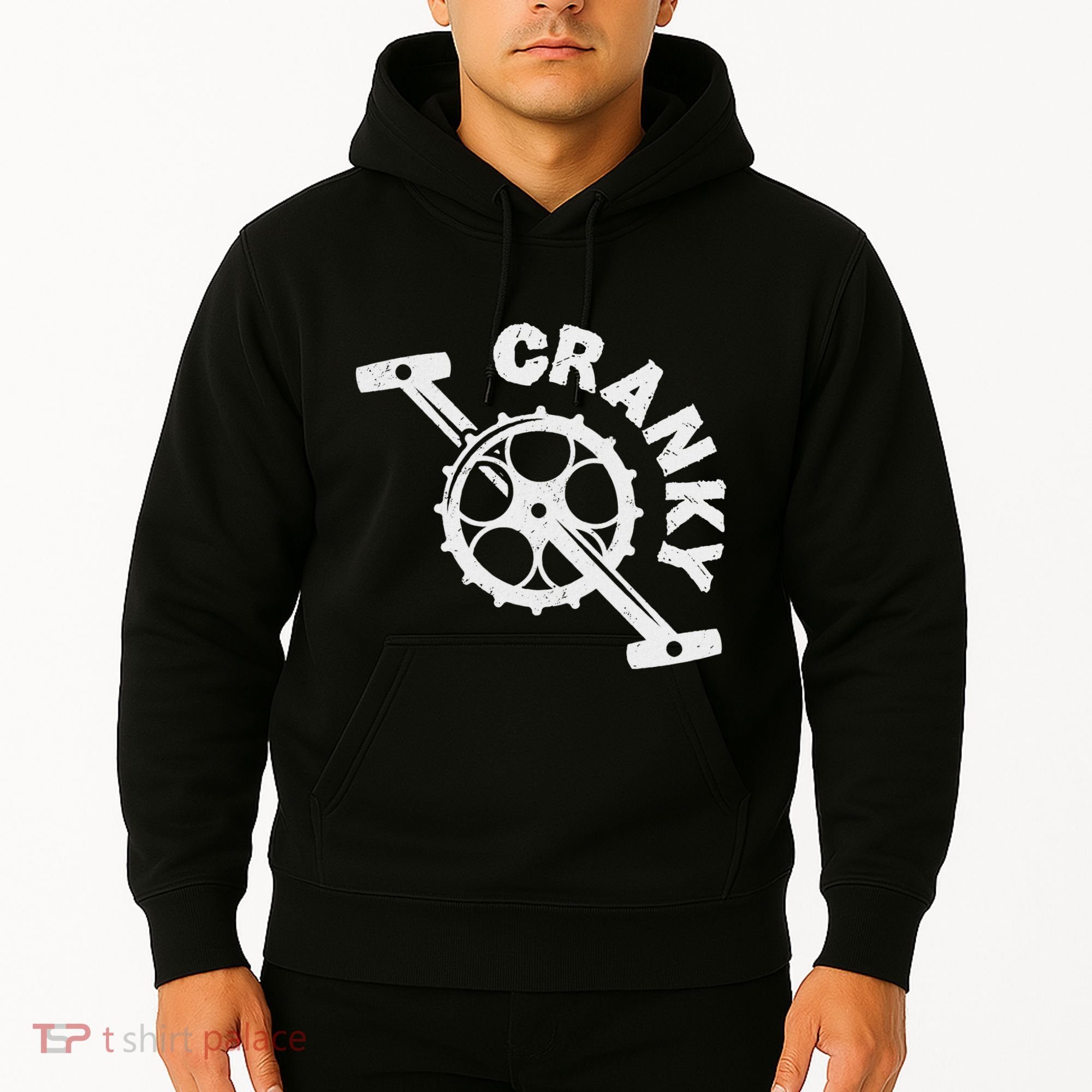 Cranky Bicycle Crank Cool Bike Rider Builder Hoodie