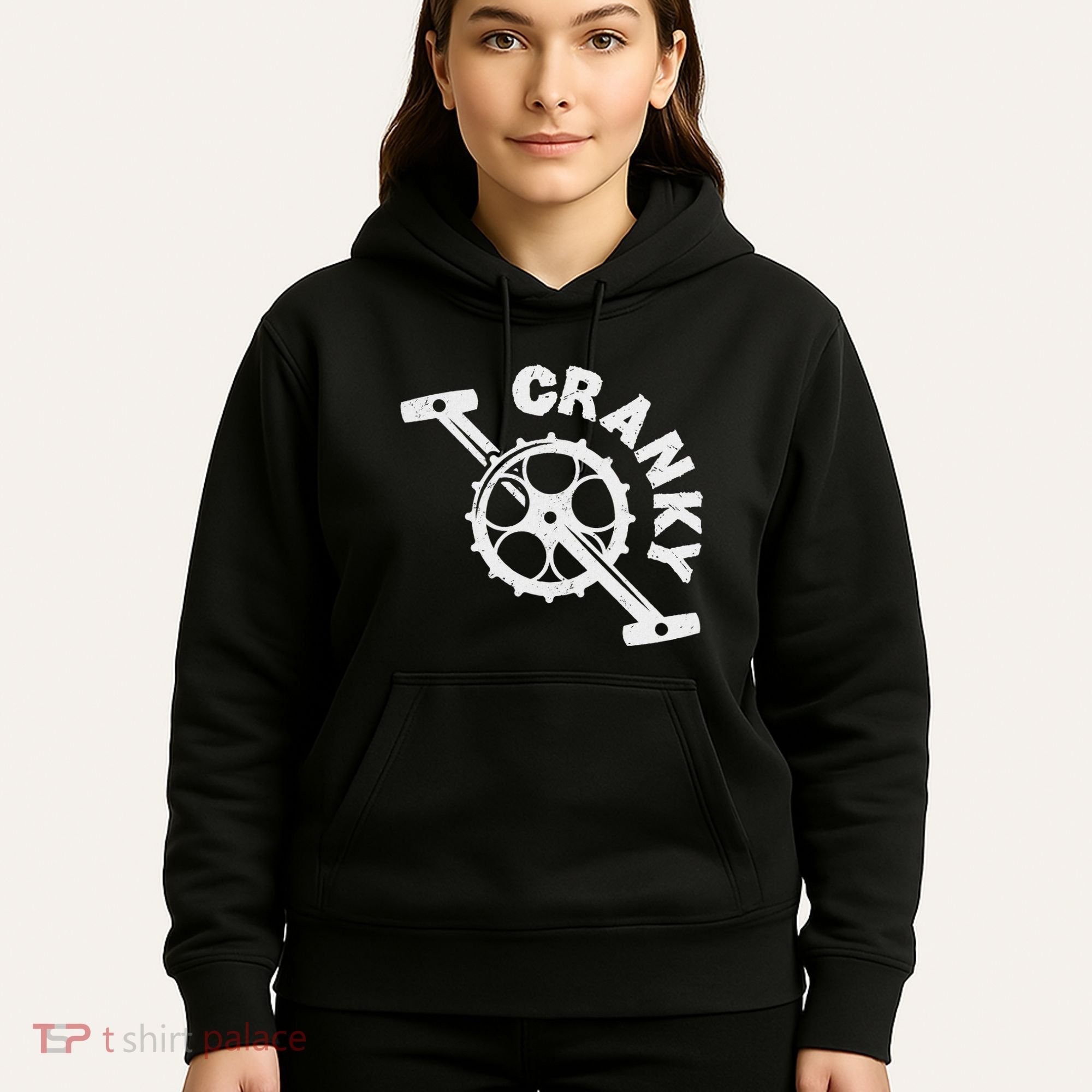 Cranky Bicycle Crank Cool Bike Rider Builder Hoodie