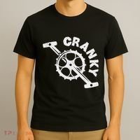 Cranky Bicycle Crank Cool Bike Rider Builder T-Shirt thumb 3